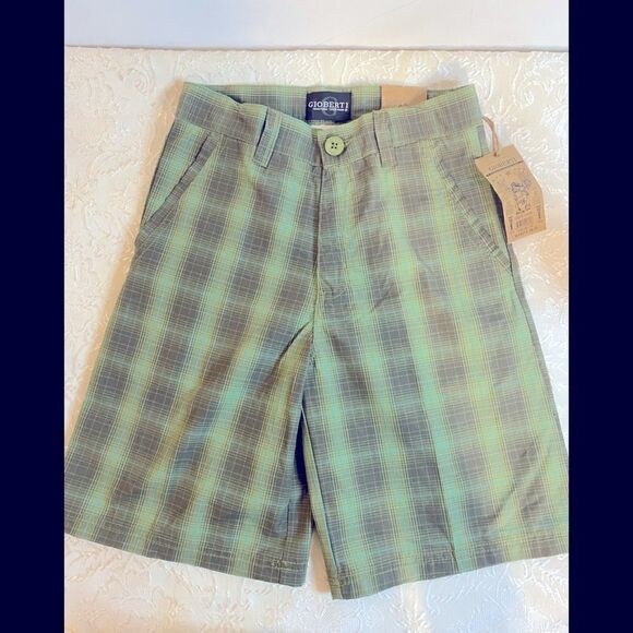 Gioberti Boys Casual Plaid  Fashion Short size: 10 - Picture 1 of 9
